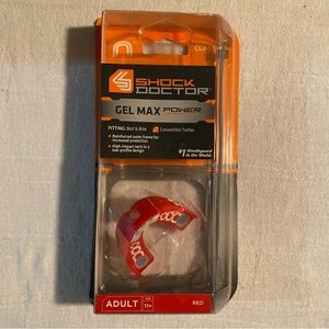 Shock Doctor Gel Max Power Adult Red Convertible Teether Classic Fit